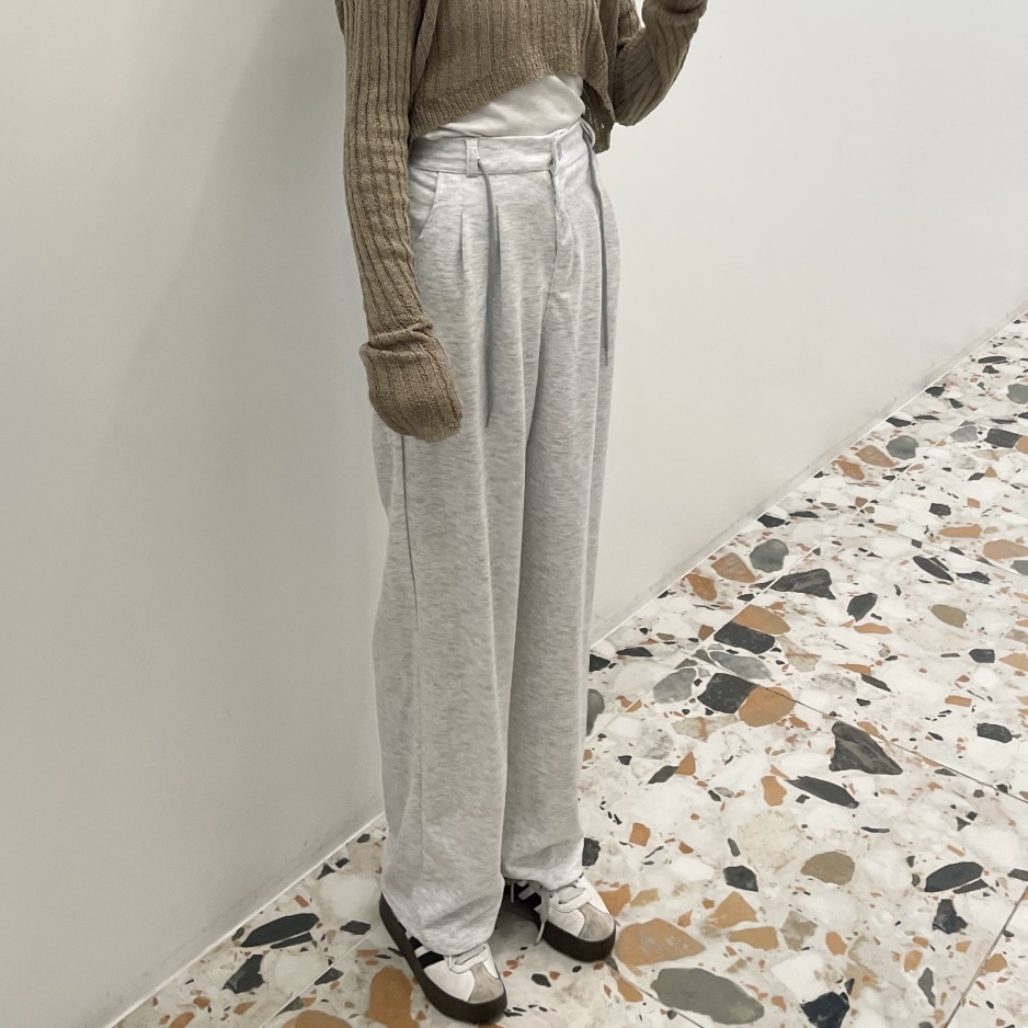 스판 밴드 바지 트레이닝복 봄 여름 신상 가벼운 일자 얇은 팬츠 뒷밴딩 끈조절