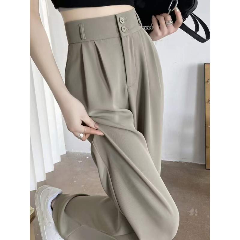 와이드 팬츠 캐쥬얼 오피스룩 봄 여름 가을 바지 뒷밴딩 편한