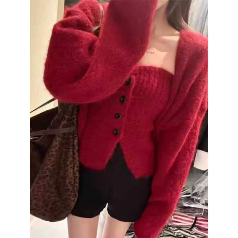 가디건 세트 니트탑 예쁜 데이트룩 나들이룩 소풍룩 봄 가을 섹시한 스타일 프리사이즈